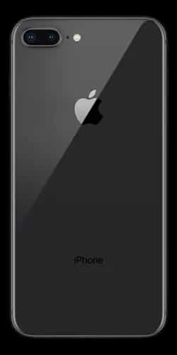 Imagen trasera del iPhone 8 negro 