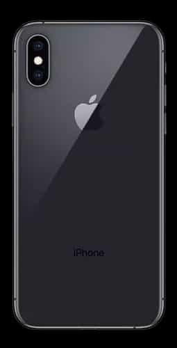 Imagen trasera del iPhone X negro