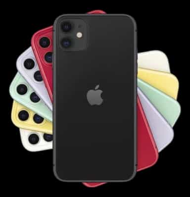 Imagen trasera de iPhone 11 varios colores
